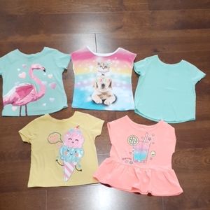 Lot of 5 Toddler Girl shirts size 2t